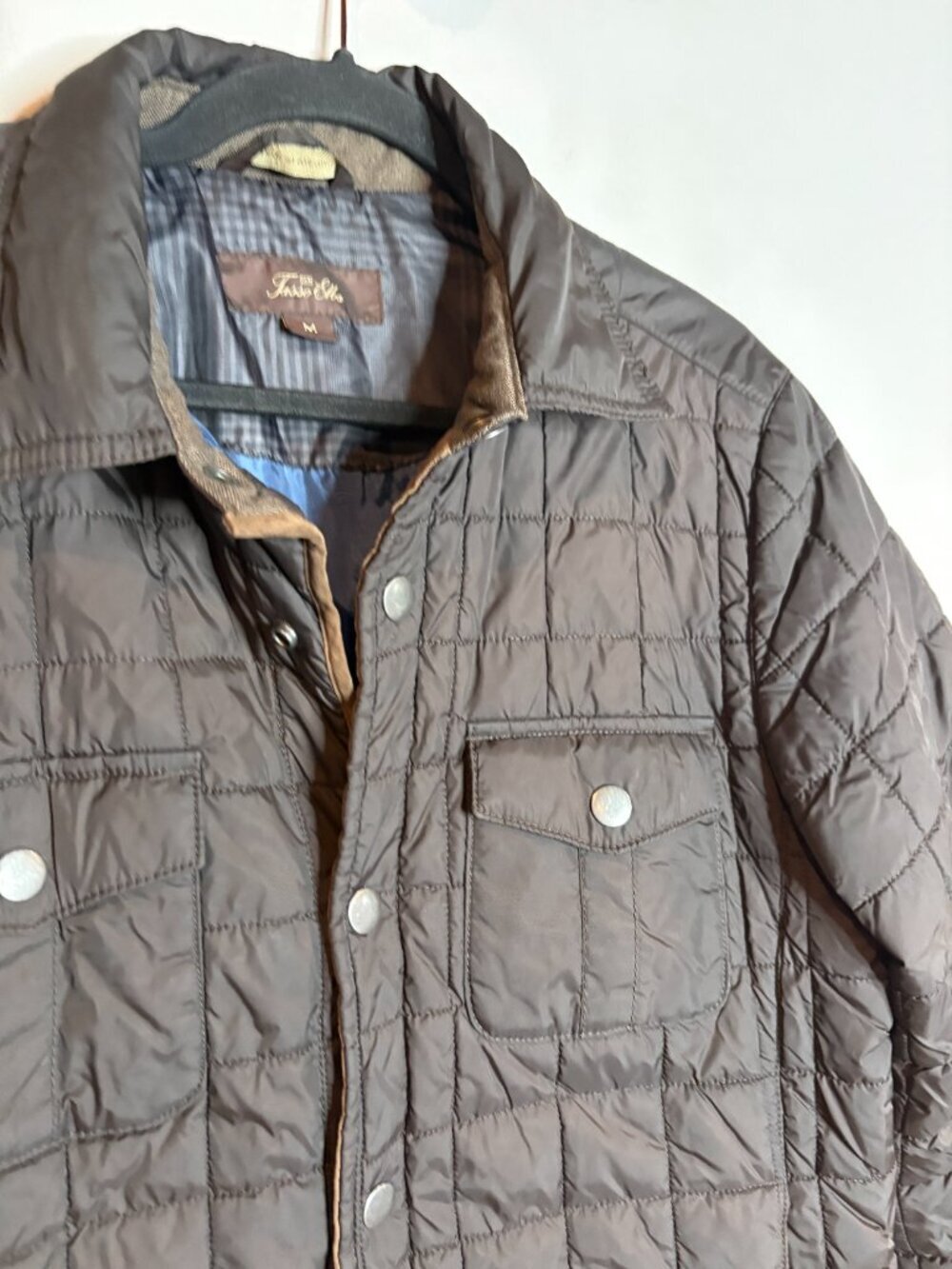 Tasso Elba brown quilted jacket - Picture 2 of 5